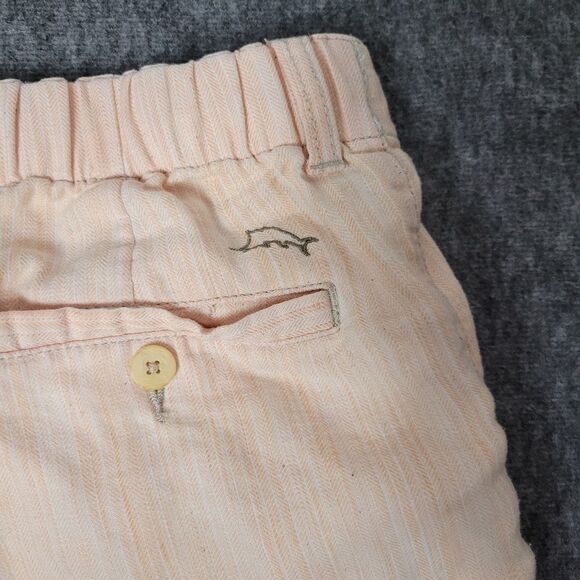 Tommy Bahama Harbor Herringbone Linen Shorts Men's Size S Peach Sorbet T81870 - Picture 4 of 11